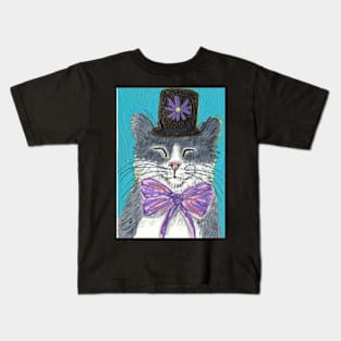 cat in a hat Kids T-Shirt